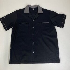 Hilton Bowling Retro Shirt Toyota Work‎ Mechanic Button Up Medium